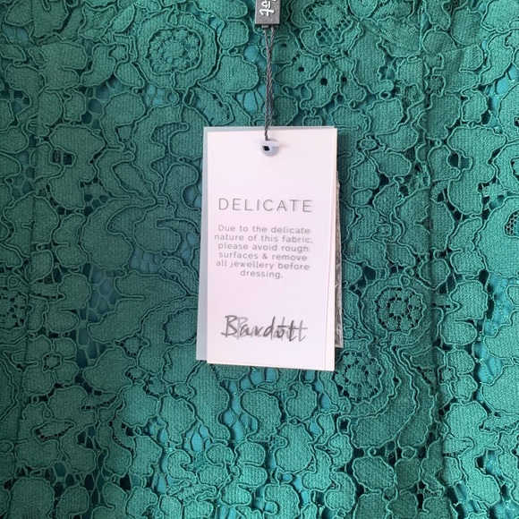 NWT Green Bardot Dress - Picture 4 of 5